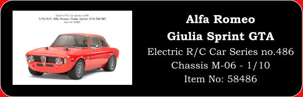 Alfa Romeo Giulia Sprint GTA Electric R/C Car Series no.486 Chassis M-06 - 1/10 Item No: 58486